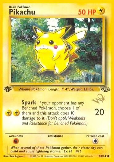 Pikachu [W Stamped] - WoTC Promo (LP-)