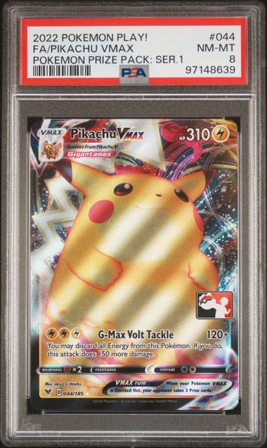 PSA 8 - PIKACHU VMAX  - PLAY! POKEMON PRIZE PACK: SERIES 1