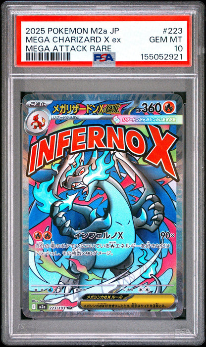 Psa 10  - MEGA CHARIZARD X EX - MEGA ATTACK RARE - MEGA DREAM ex