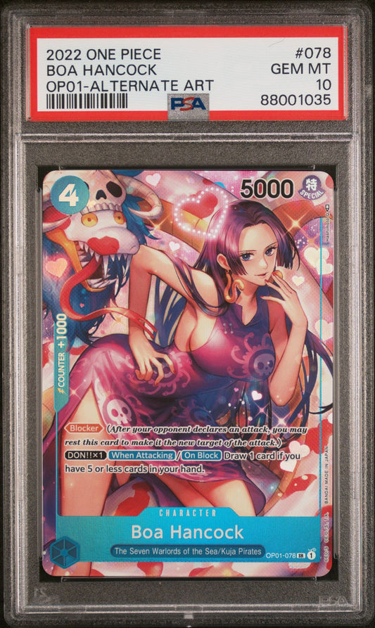 PSA 10 Boa Hancock Alternate Art OP01