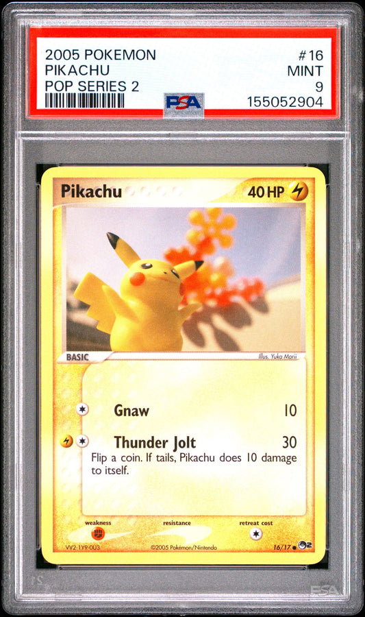 Psa 9  - PIKACHU - POP SERIES 2 - YUKA MORI