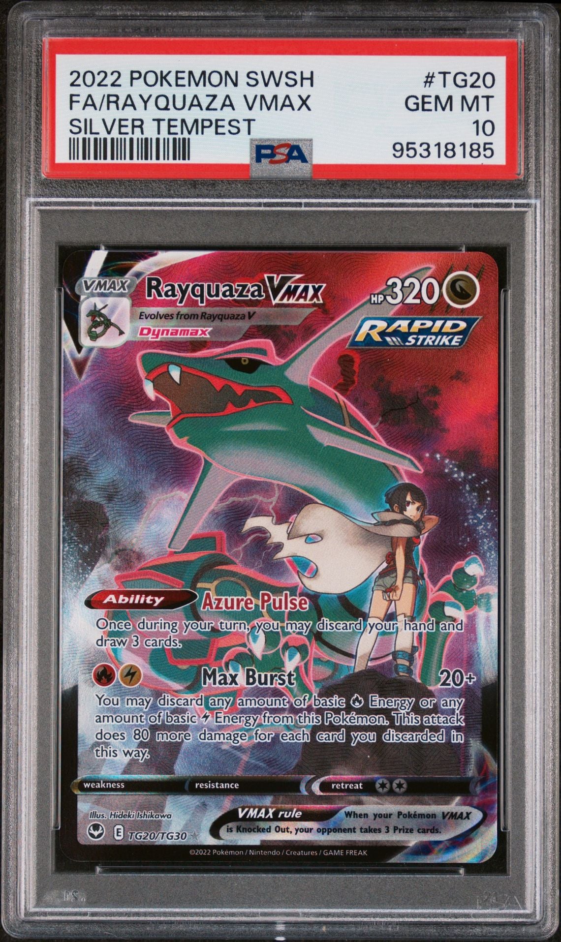 PSA 10 Rayquaza VMAX TG20 Full Art