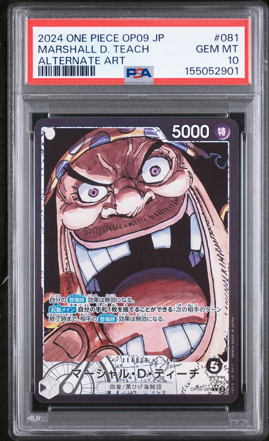 PSA 10 - 2024 ONE PIECE OP09 - MARSHALL D. TEACH - ALT ART