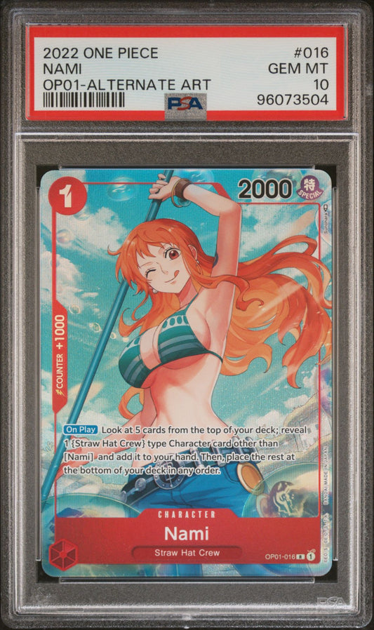 PSA 10 OP01 Pre-Errata Nami Alternate Art