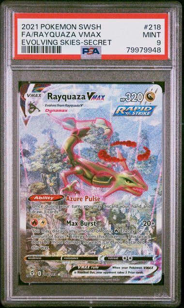 PSA 9 - Rayquaza VMAX - Evolving Skies